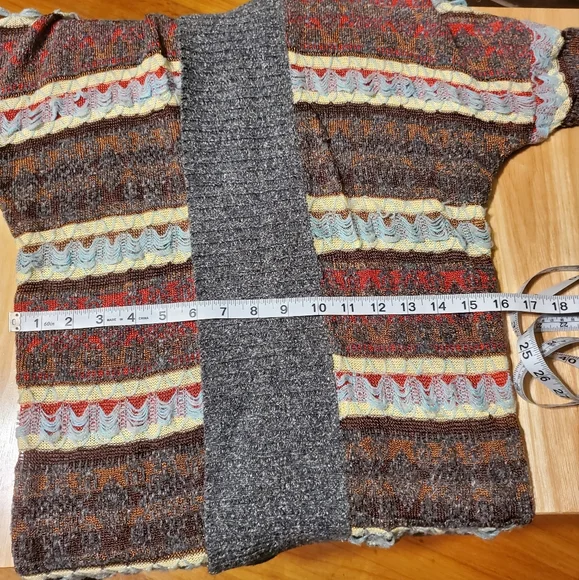 BKE Boho Stripped Open Front Sweater - Small - Picture 13 of 15